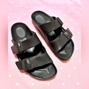 Birkenstock Black Double Buckle Slide Sandals